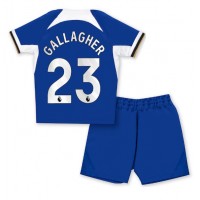 Chelsea Conor Gallagher #23 Domáci Detský futbalový dres 2023-24 Krátky Rukáv (+ trenírky)